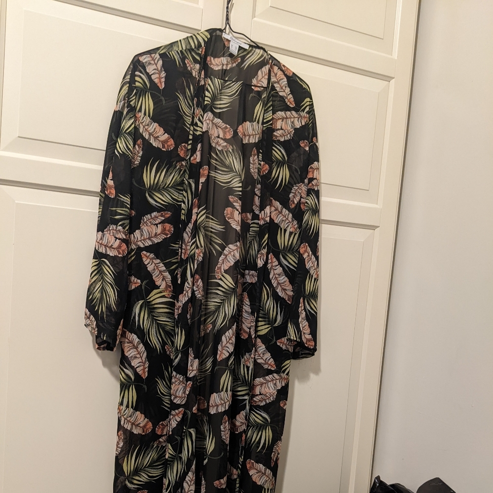 Long printed beach cover
